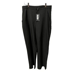 Pretty Little Thing Black Dress Pants Size 14 Tall NWT